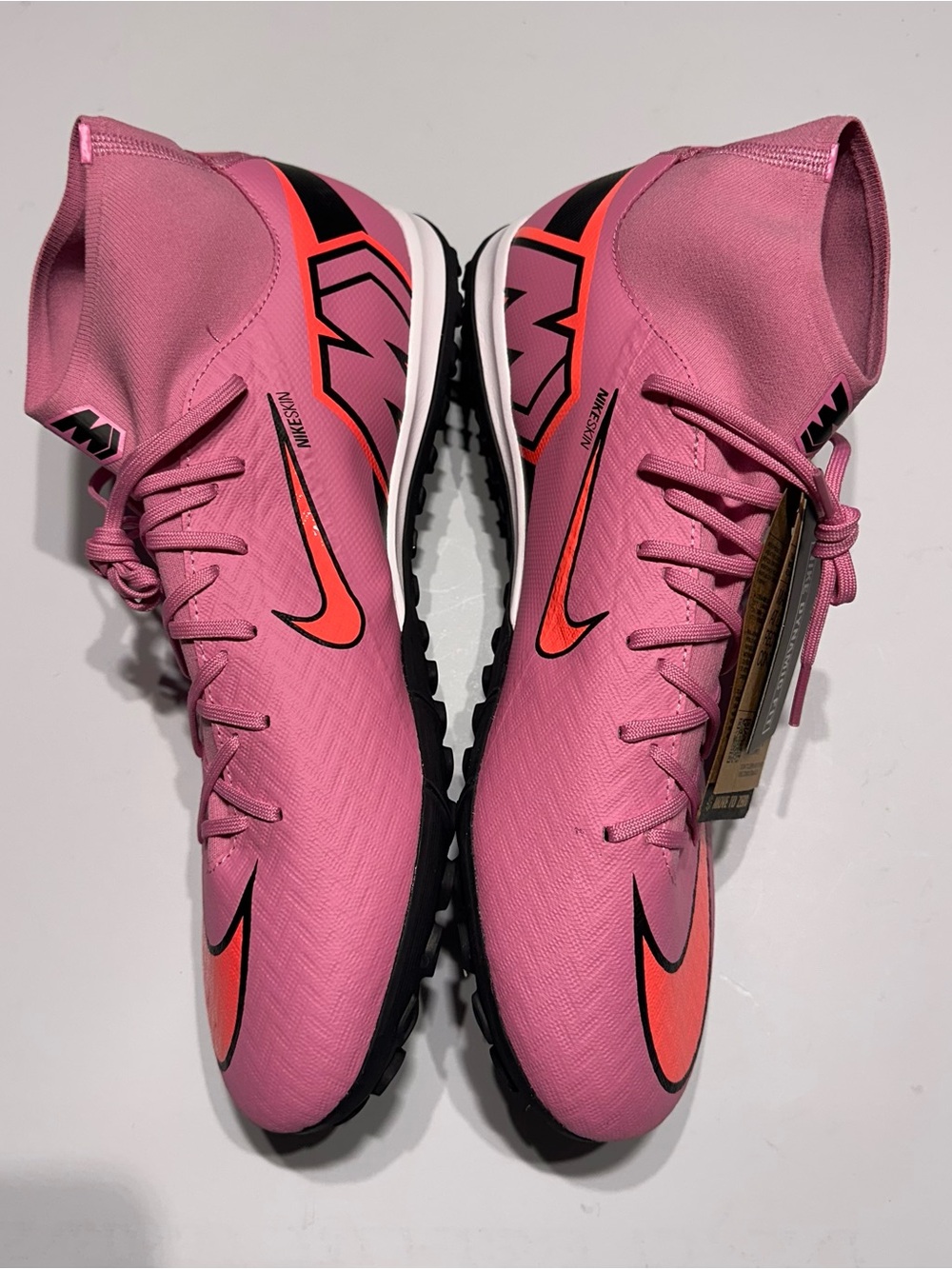 Nike Mercurial Superfly 9 Academy TF Mens 12 Pink Turf Soccer Cleats FQ8331-600 - Picture 4 of 8